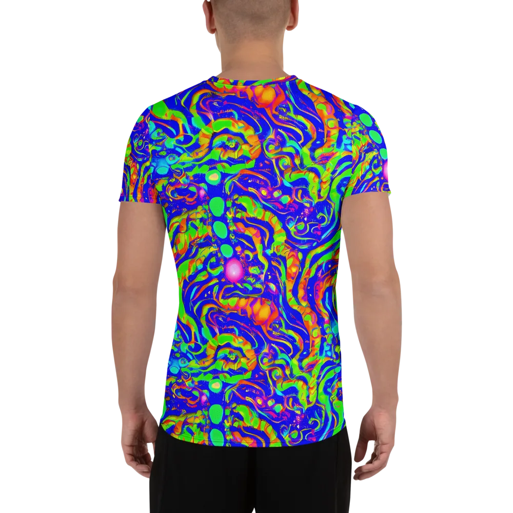 Fluoro Mirage on Men's Athletic T-Shirt — Back