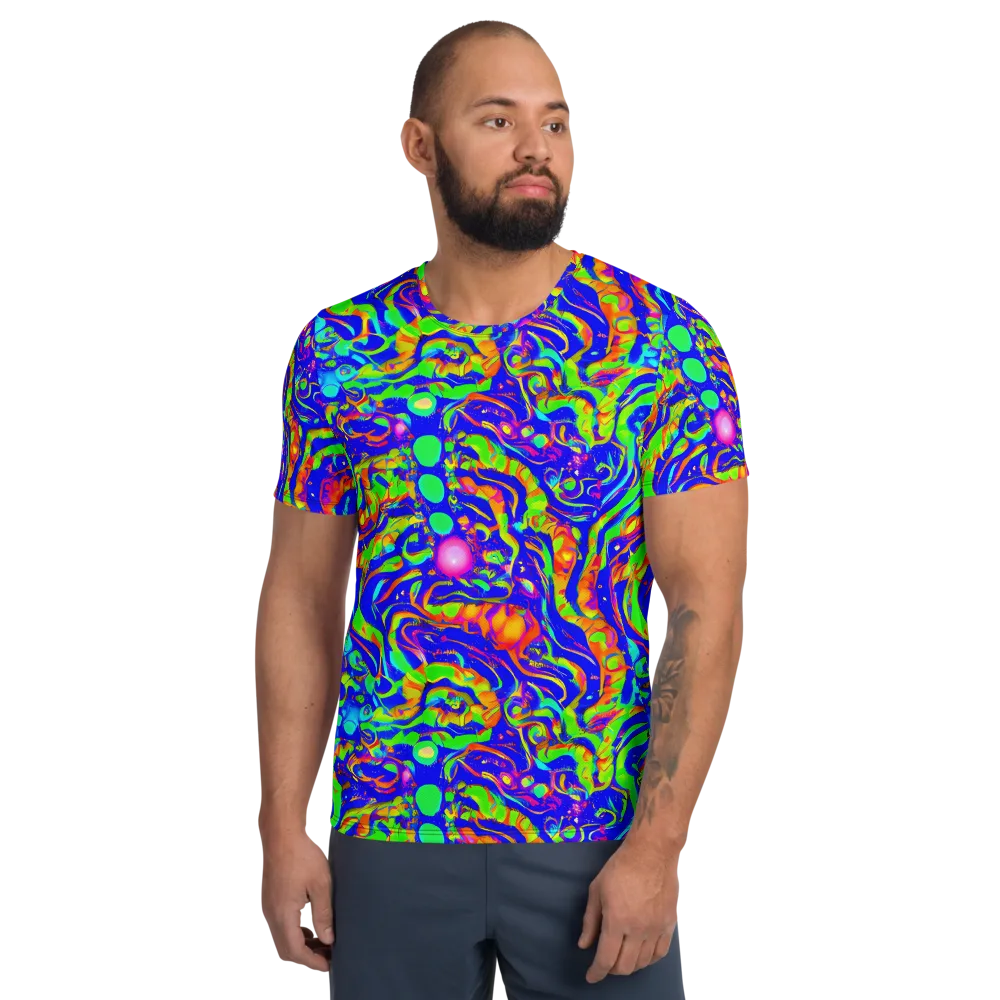 Fluoro Mirage on Men's Athletic T-Shirt — Front