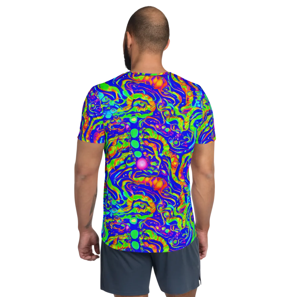 Fluoro Mirage on Men's Athletic T-Shirt — Back
