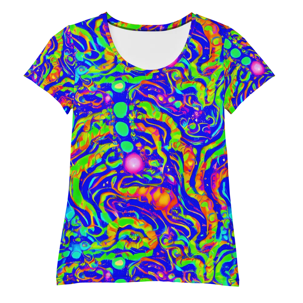 Fluoro Mirage on Women's Athletic T-Shirt — Front