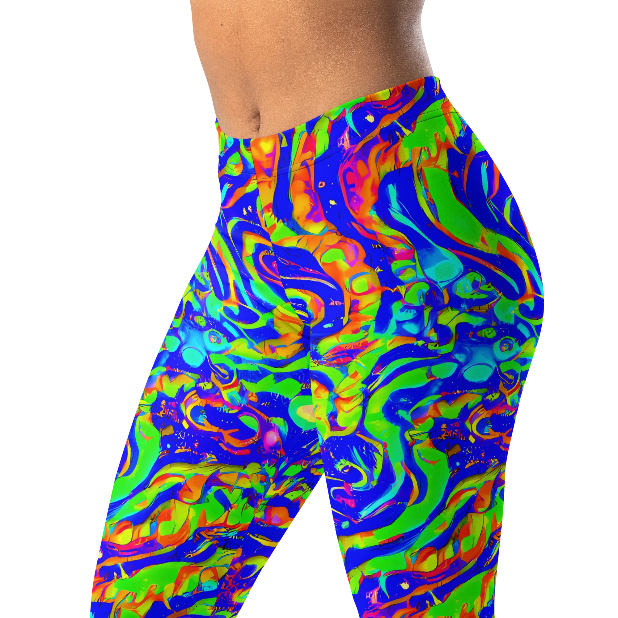 Fluoro Mirage on Leggings — Left Front