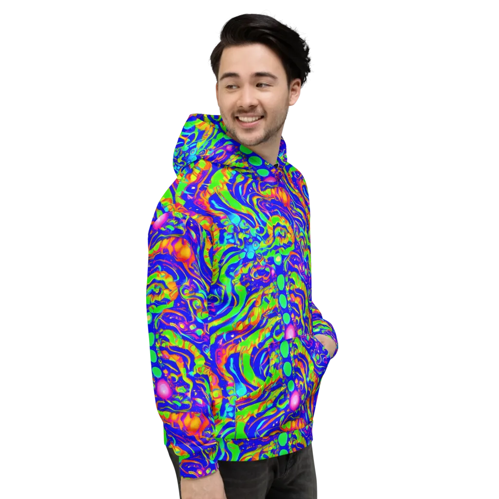 Fluoro Mirage on Hoodie — Right