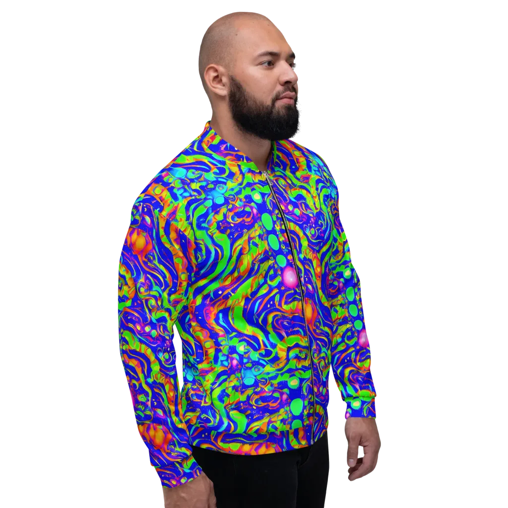 Fluoro Mirage on Bomber Jacket — Right