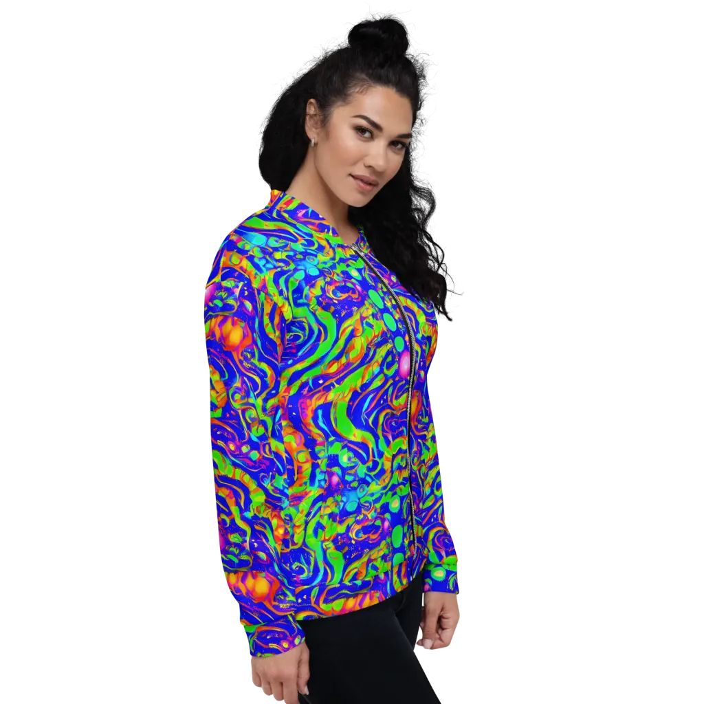 Fluoro Mirage on Bomber Jacket — Right