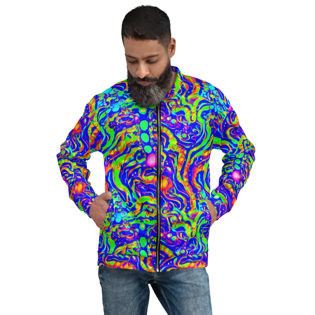 Fluoro Mirage on Bomber Jacket — Front
