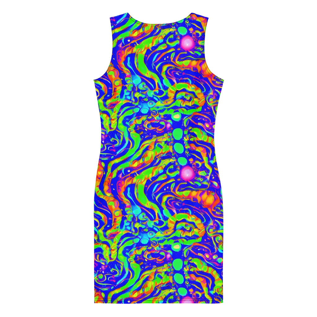 Fluoro Mirage on Bodycon Dress — Back