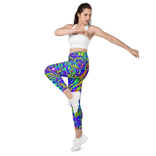 Fluoro Mirage on a Leggings with Pockets
