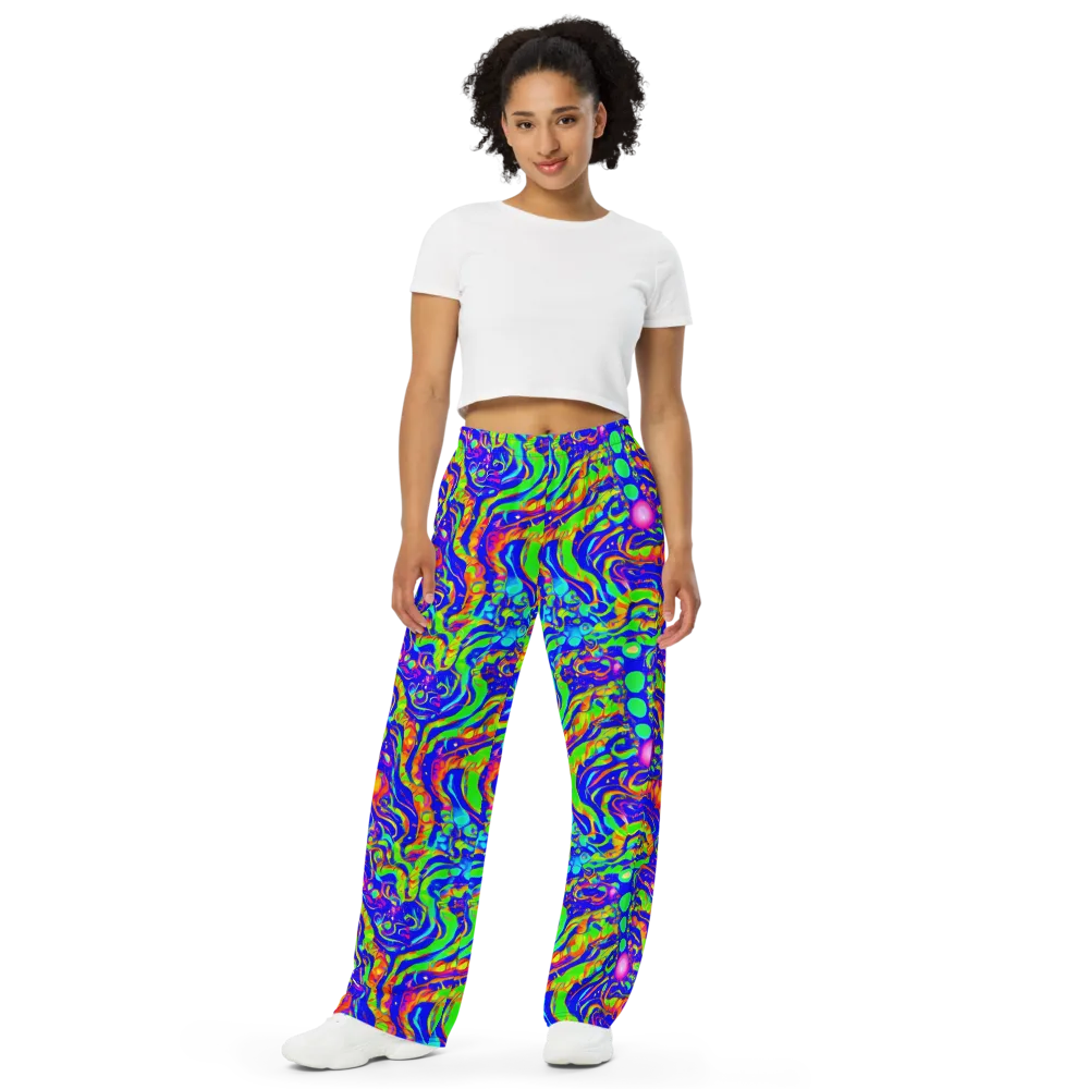 Fluoro Mirage on Wide-Leg Pants — Front