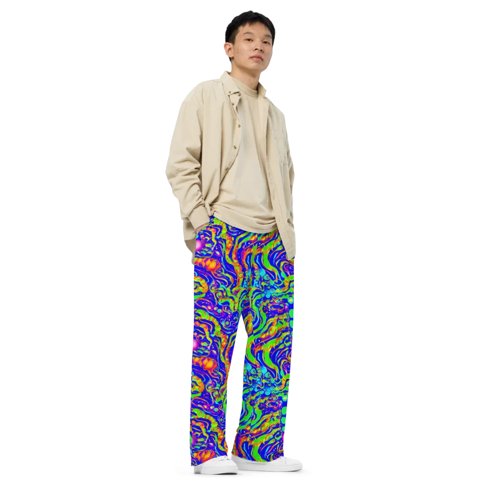 Fluoro Mirage on Wide-Leg Pants — Right Front