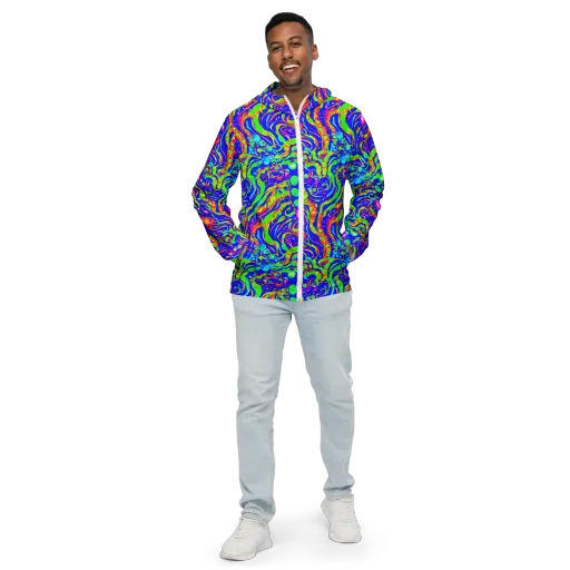 Fluoro Mirage on a Men's Windbreaker
