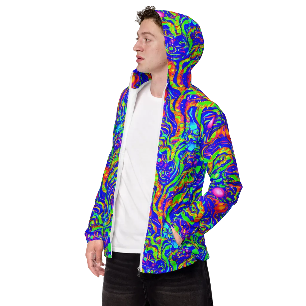 Fluoro Mirage on Men's Windbreaker — Left Front