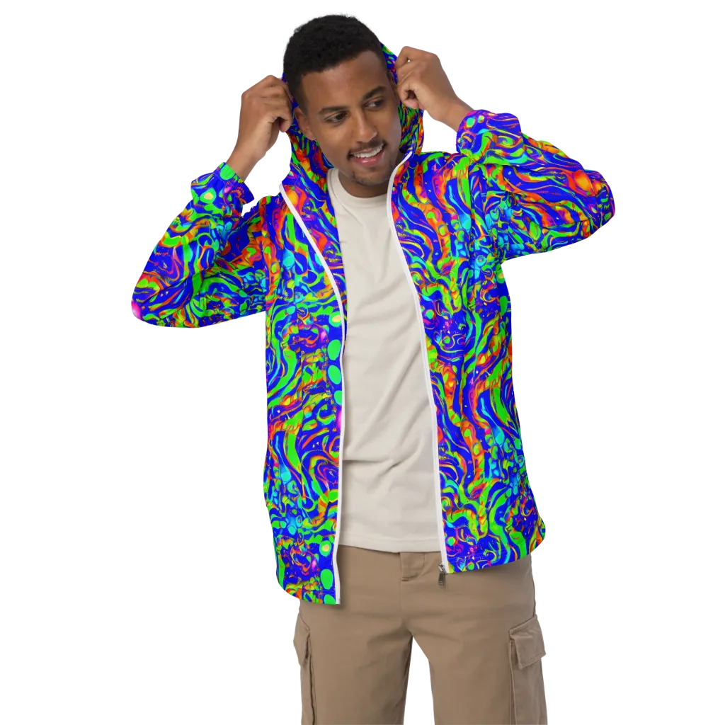 Fluoro Mirage on Men's Windbreaker — Front