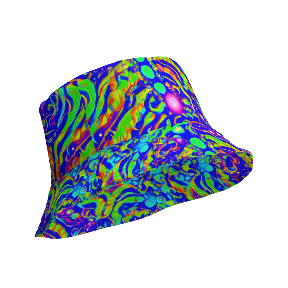 Fluoro Mirage on Reversible Bucket Hat — Product details Outside
