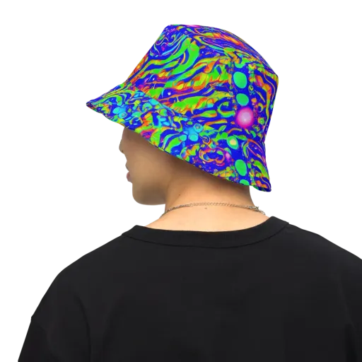 Fluoro Mirage on a Reversible Bucket Hat
