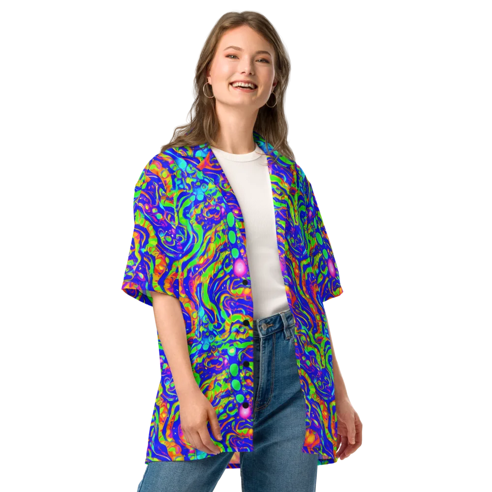 Fluoro Mirage on Button Shirt — Front