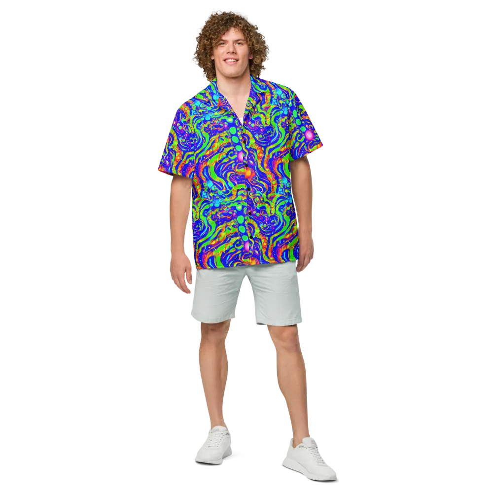 Fluoro Mirage on Button Shirt — Front