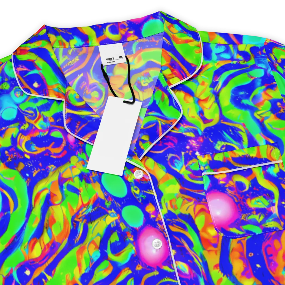 Fluoro Mirage on Women's Short Sleeve Pajama Top — Product details