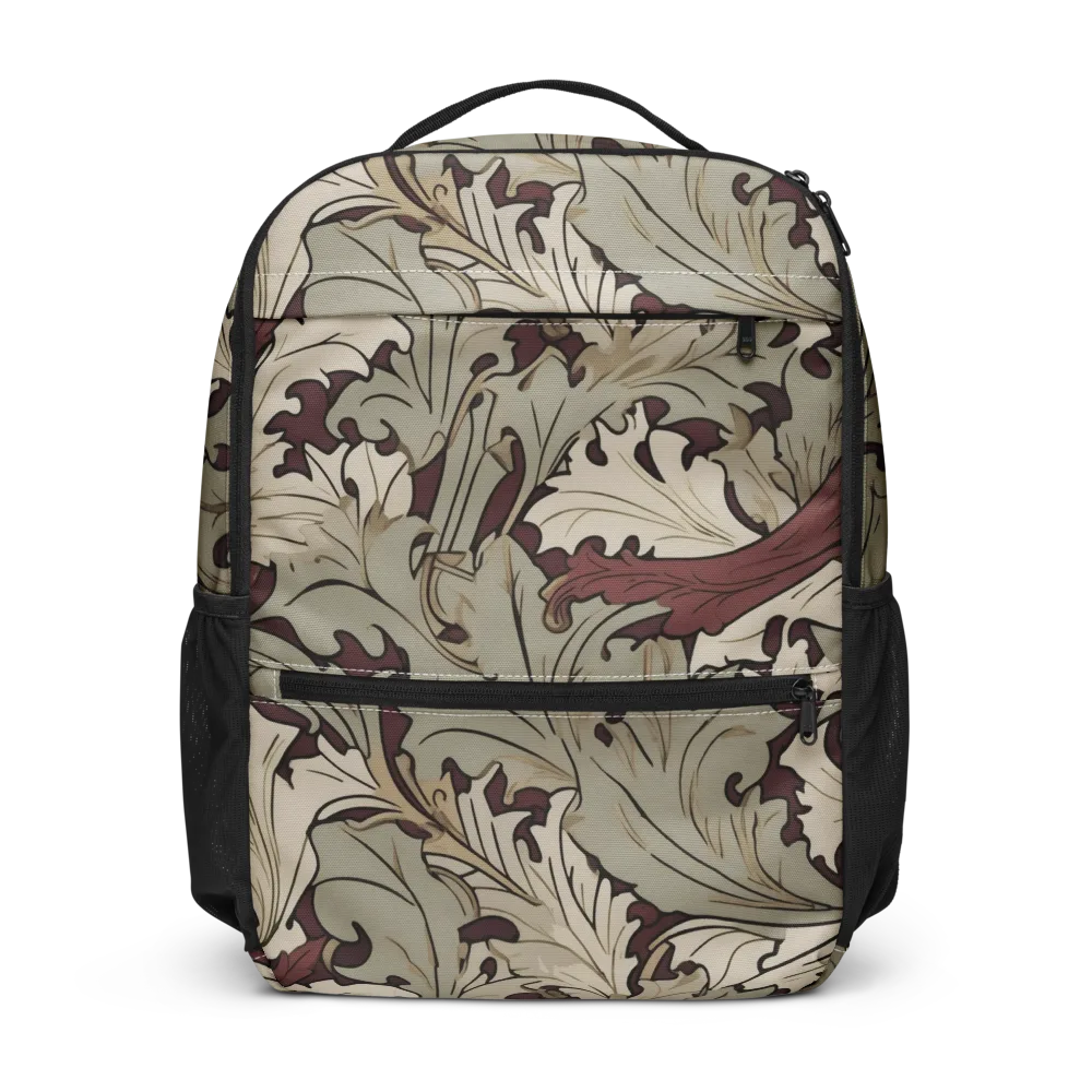 Velvet Foliate on Utility Backpack — Front