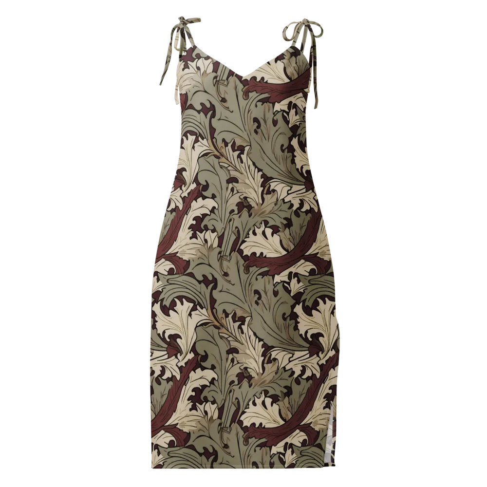 Velvet Foliate on Slip Dress — Front