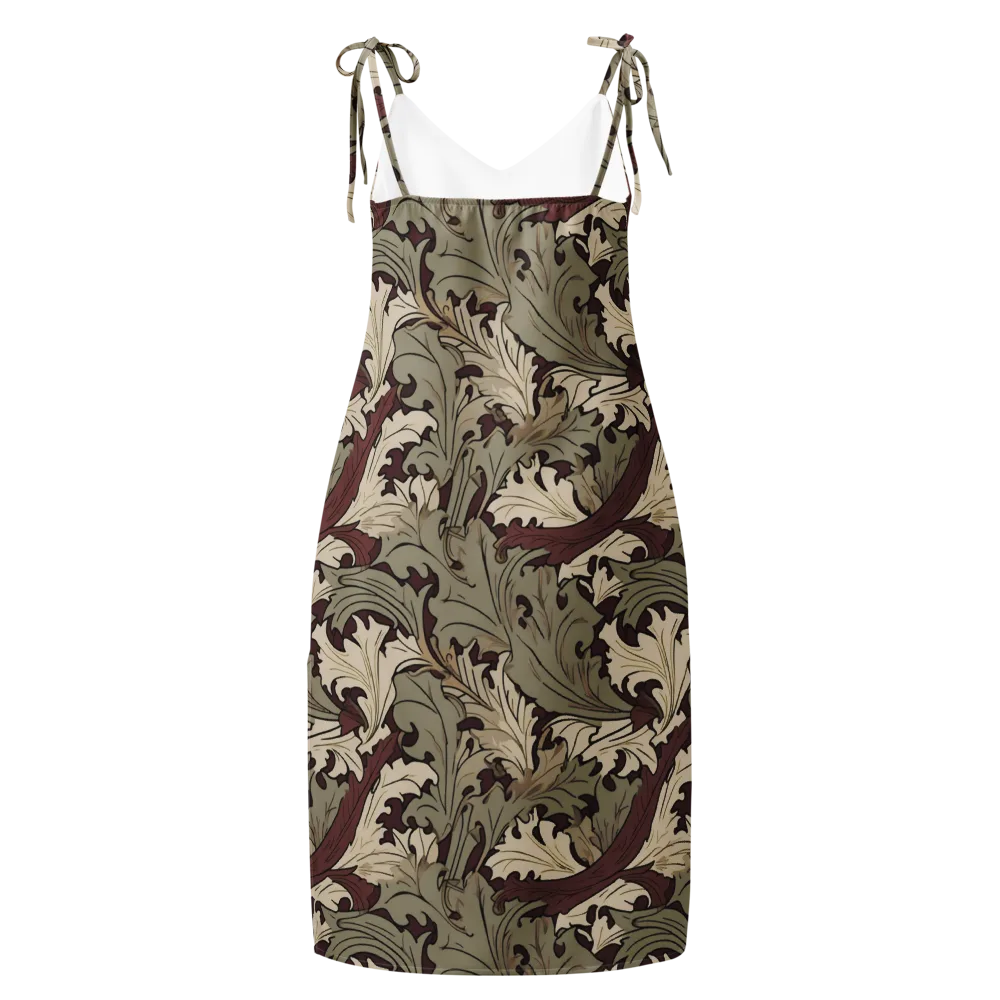 Velvet Foliate on Slip Dress — Back