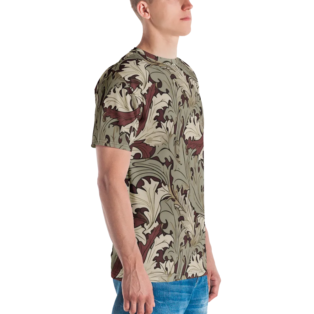 Velvet Foliate on Men's Crew Neck T-Shirt — Right