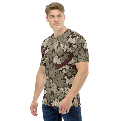 Velvet Foliate on a Men's Crew Neck T-Shirt
