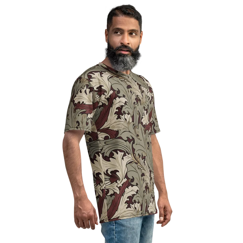 Velvet Foliate on Men's Crew Neck T-Shirt — Right