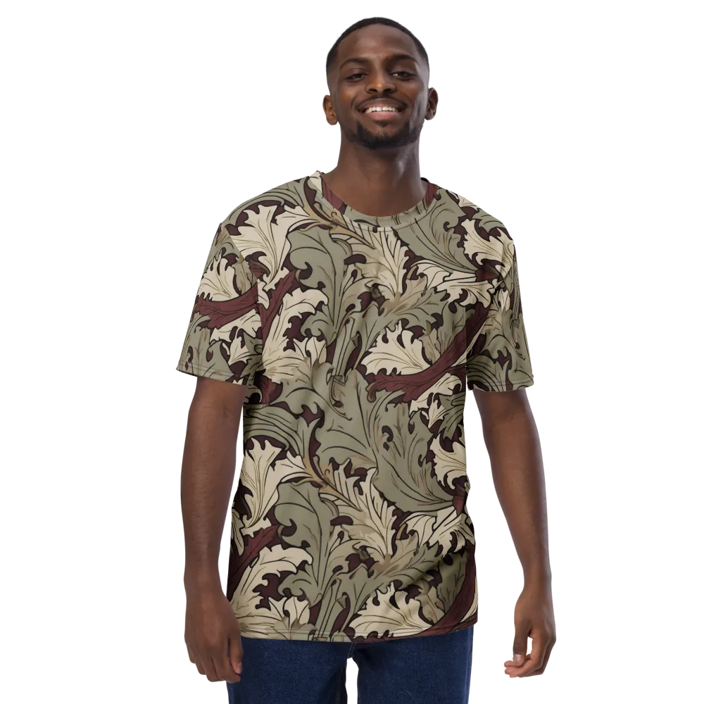 Velvet Foliate on Men's Crew Neck T-Shirt — Front