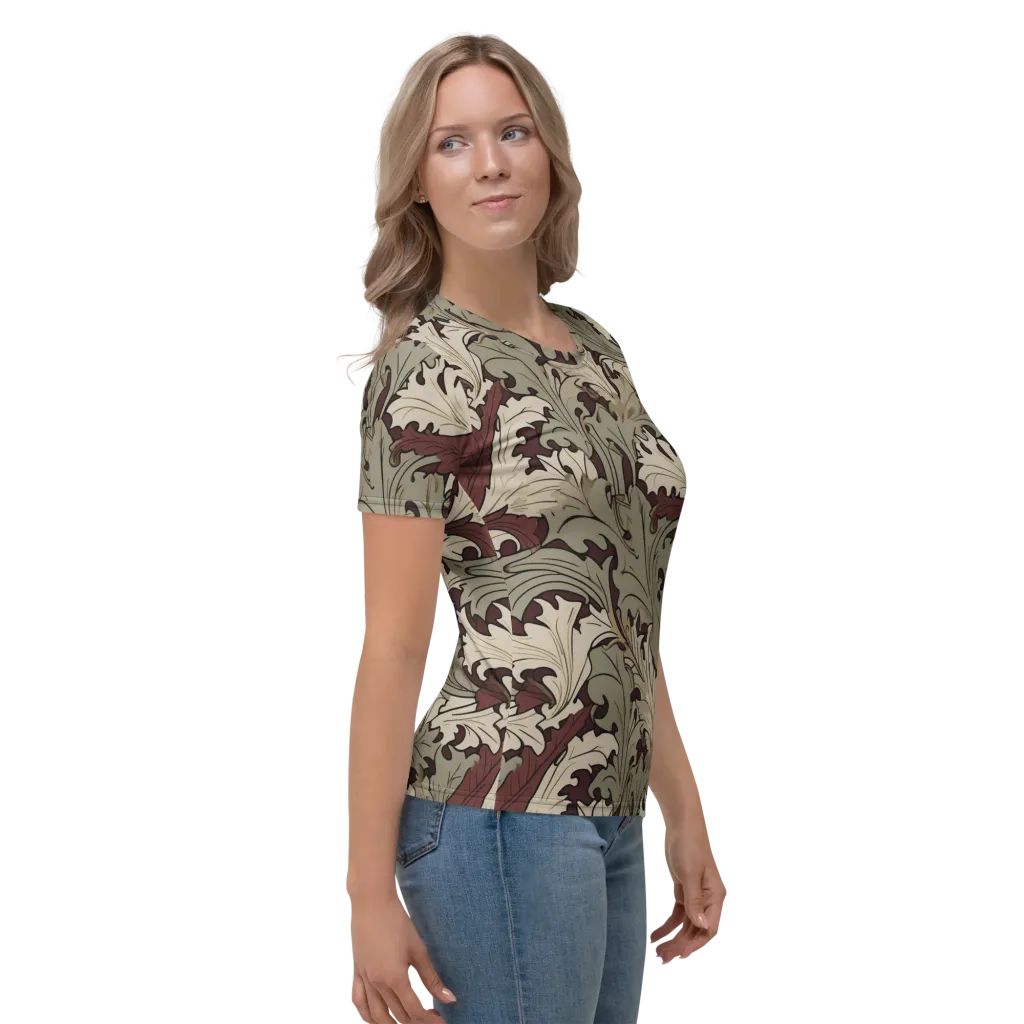 Velvet Foliate on Women's Crew Neck T-Shirt — Right