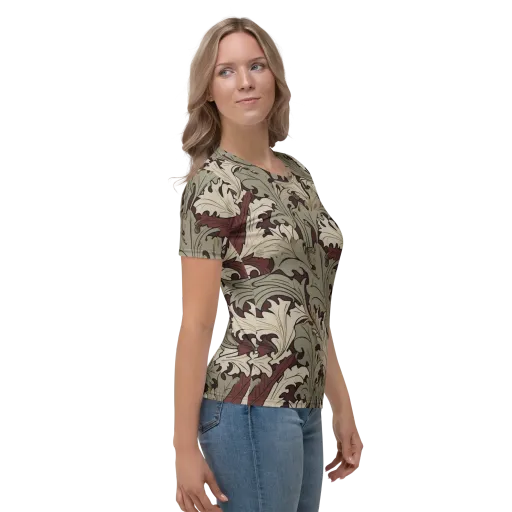 Velvet Foliate on a Women's Crew Neck T-Shirt