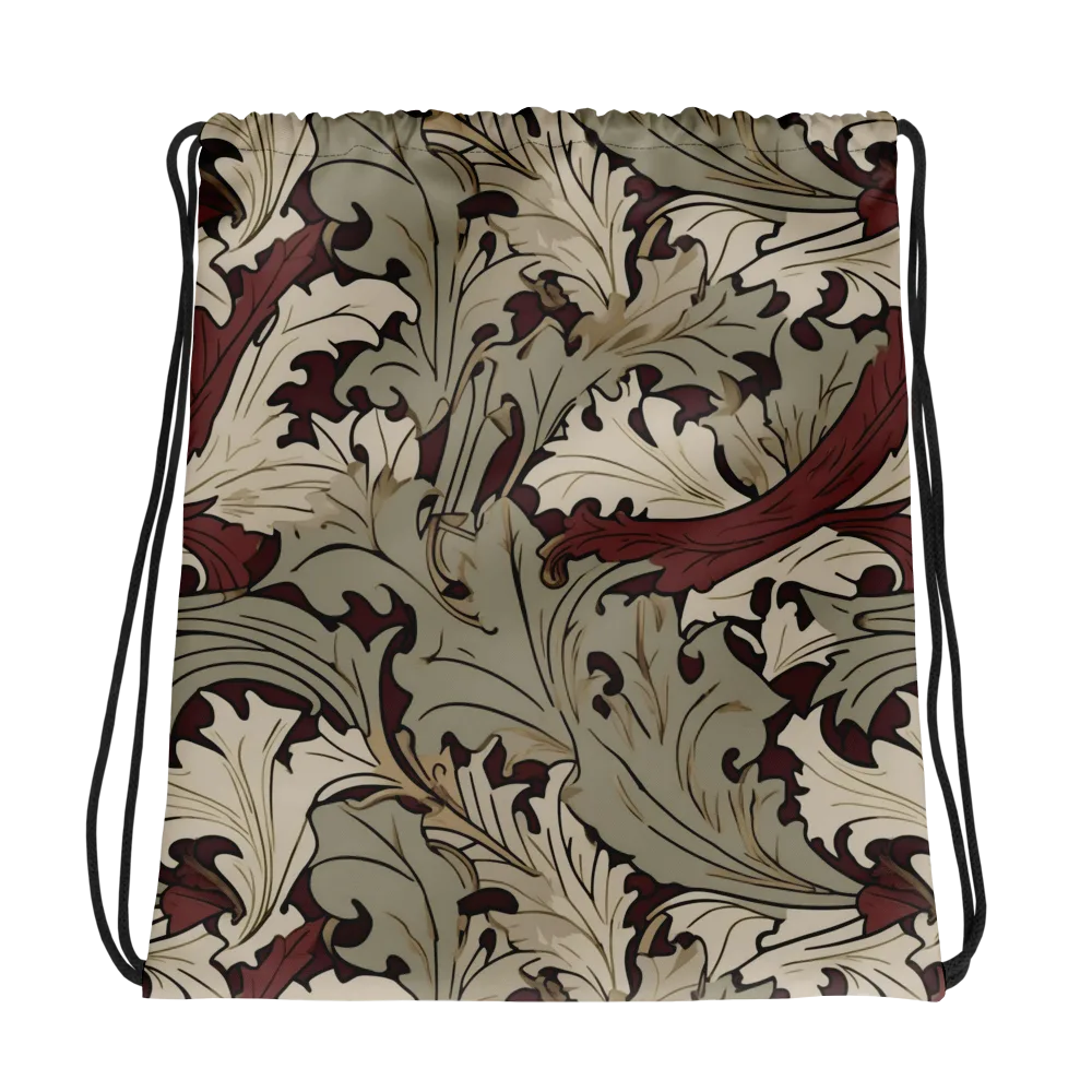Velvet Foliate on Drawstring Bag — Photo