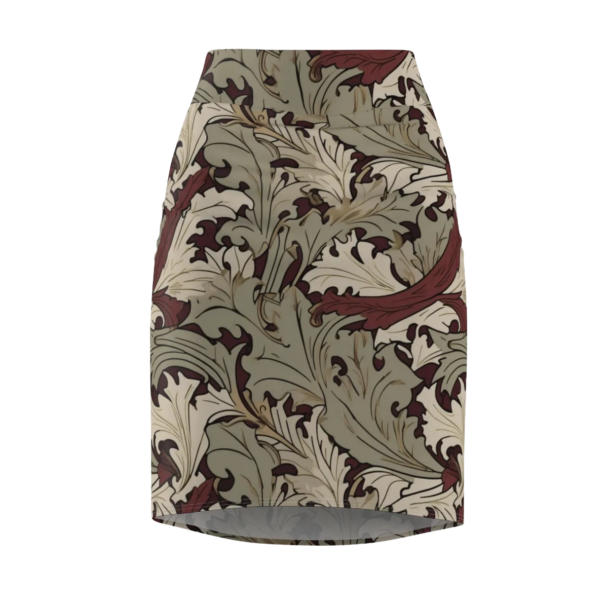 Velvet Foliate on Pencil Skirt — Front