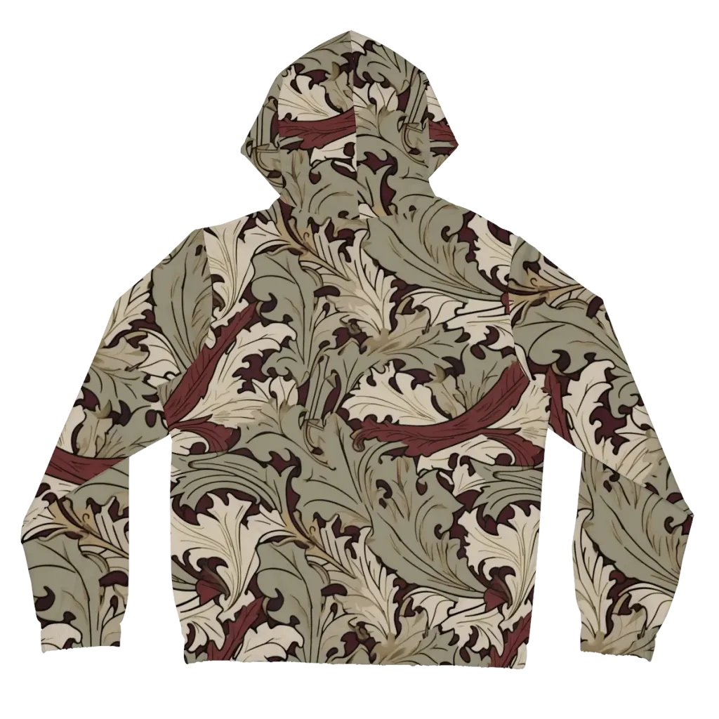 Velvet Foliate on Women's Full-Zip Hoodie — Back