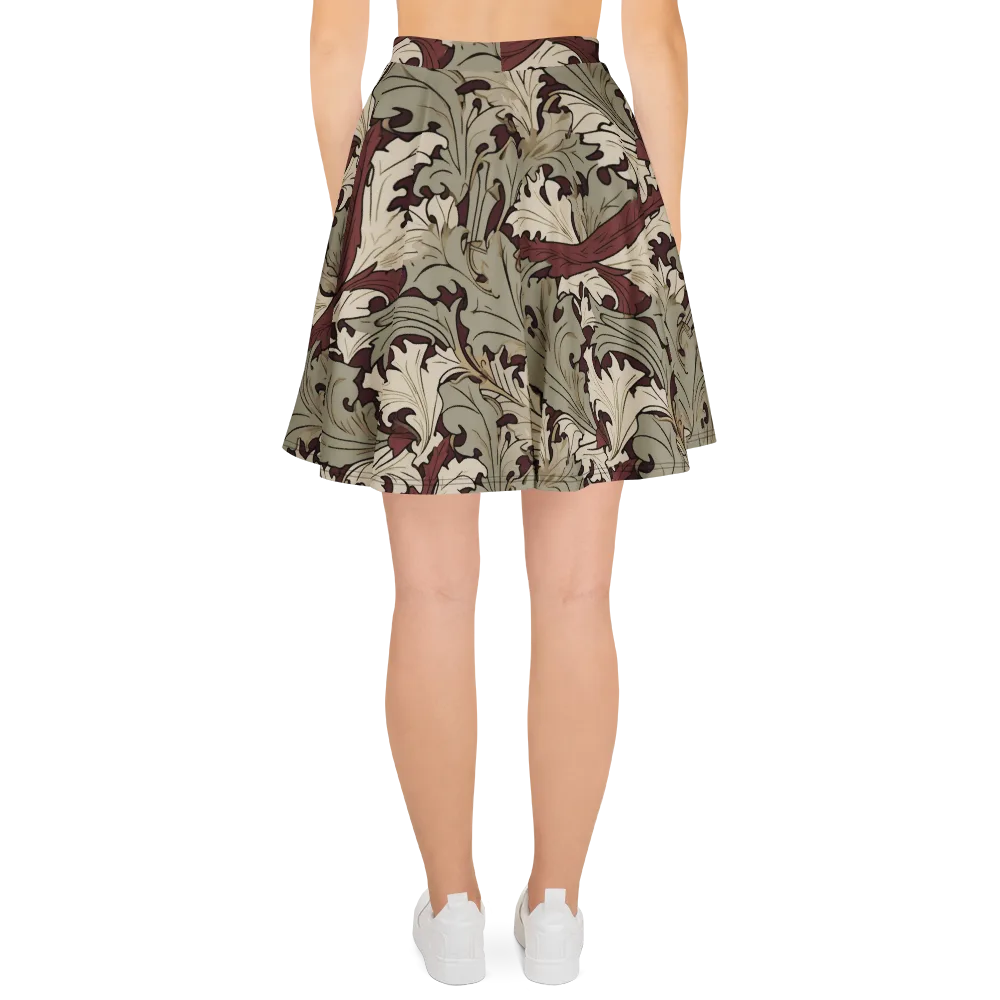 Velvet Foliate on Skater Skirt — Back