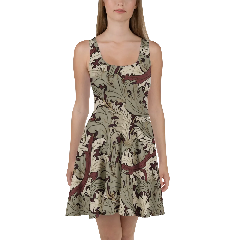 Velvet Foliate on Skater Dress — Front
