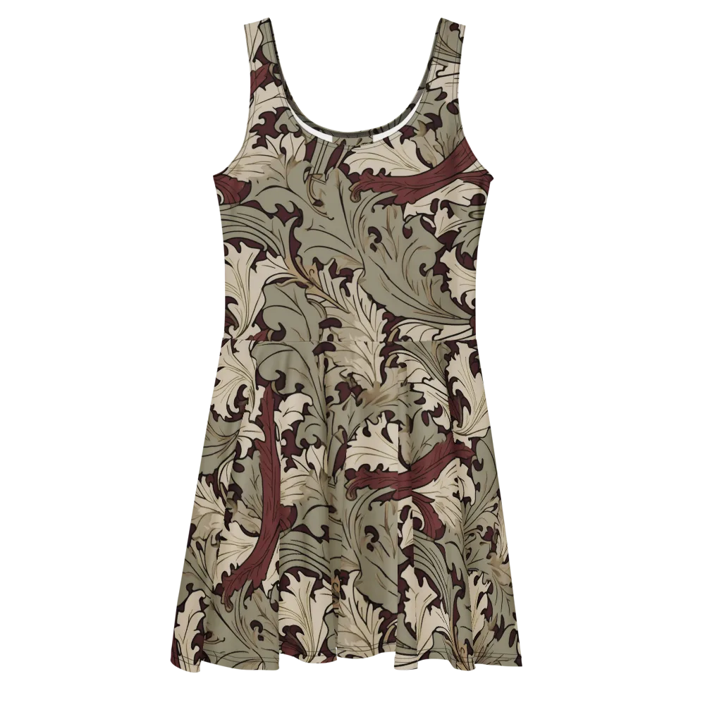 Velvet Foliate on Skater Dress — Front