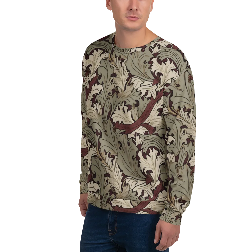 Velvet Foliate on Sweatshirt — Left Front