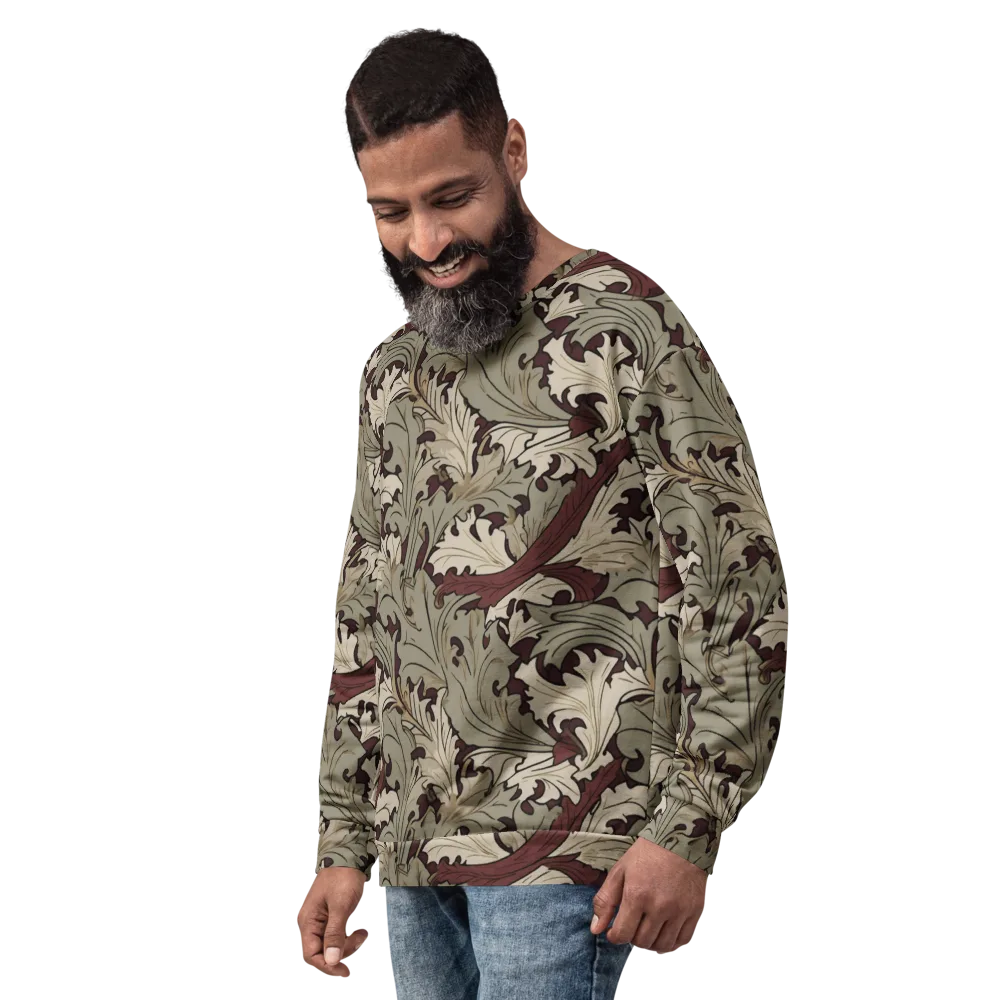 Velvet Foliate on Sweatshirt — Left Front