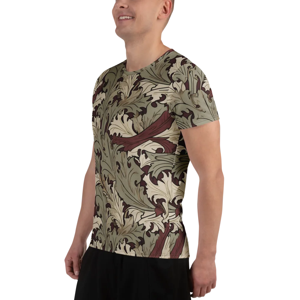 Velvet Foliate on Men's Athletic T-Shirt — Left