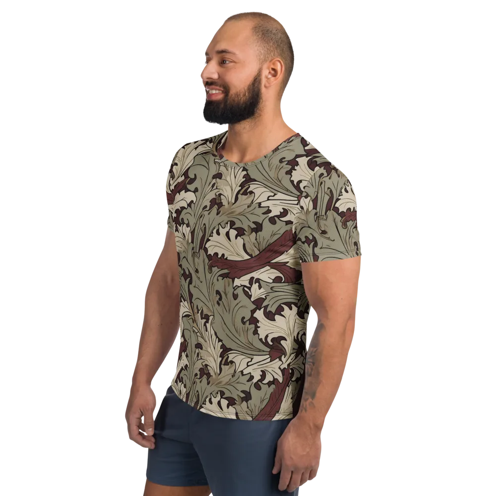 Velvet Foliate on Men's Athletic T-Shirt — Left