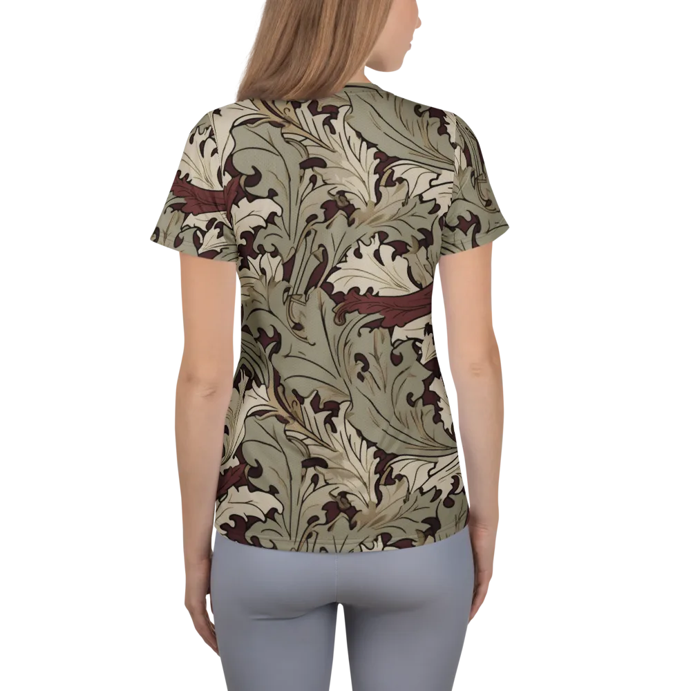 Velvet Foliate on Women's Athletic T-Shirt — Back