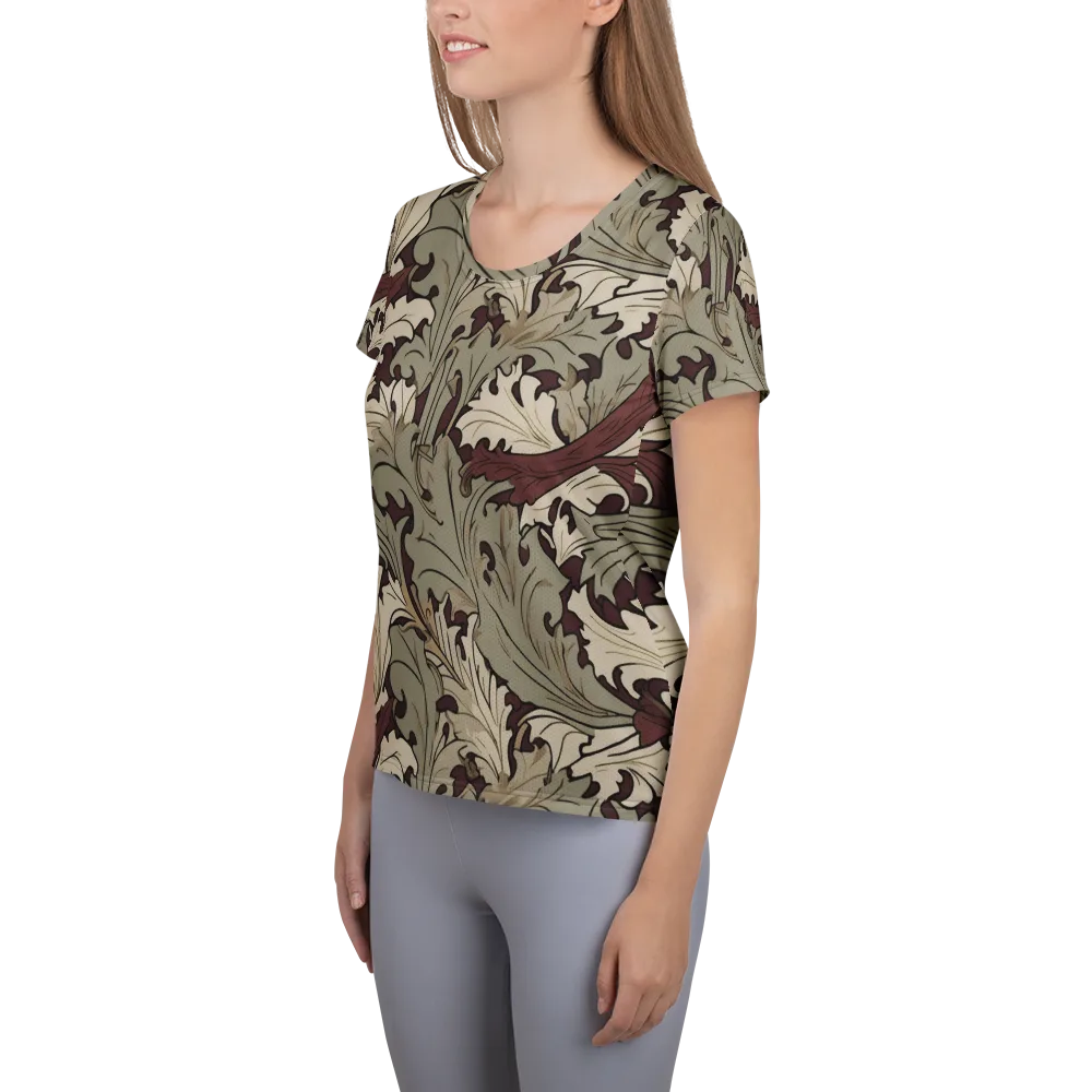 Velvet Foliate on Women's Athletic T-Shirt — Left