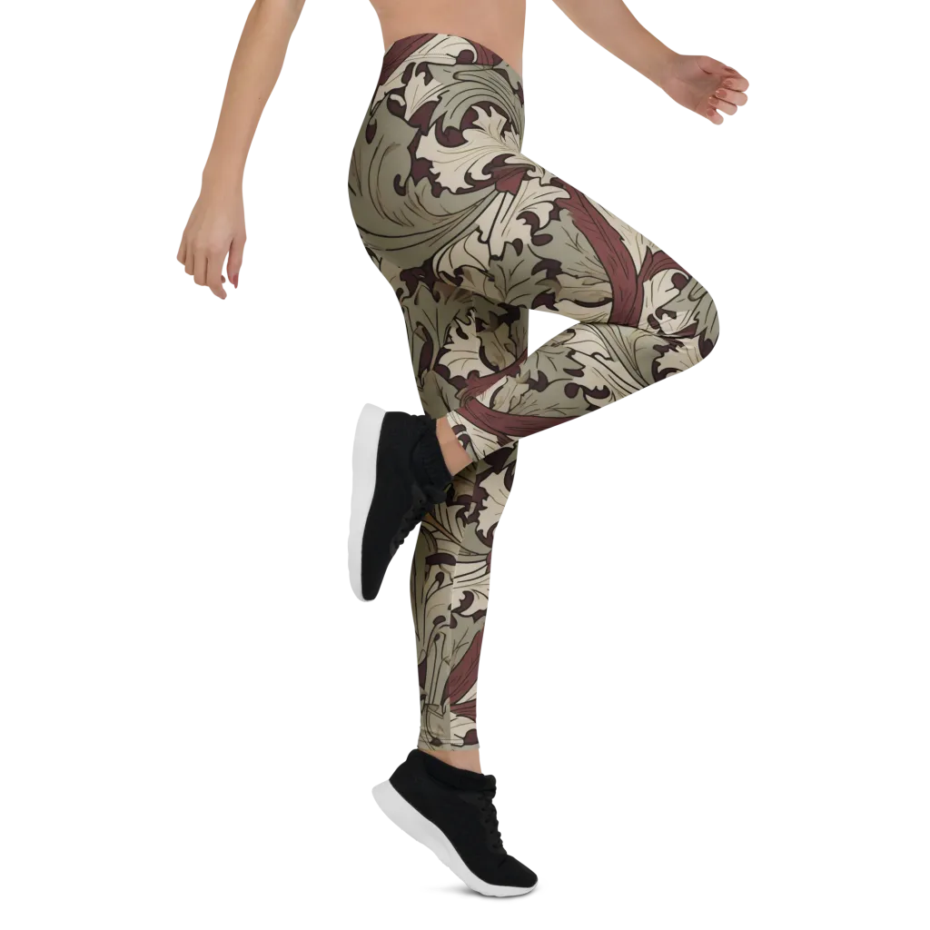 Velvet Foliate on Leggings — Right