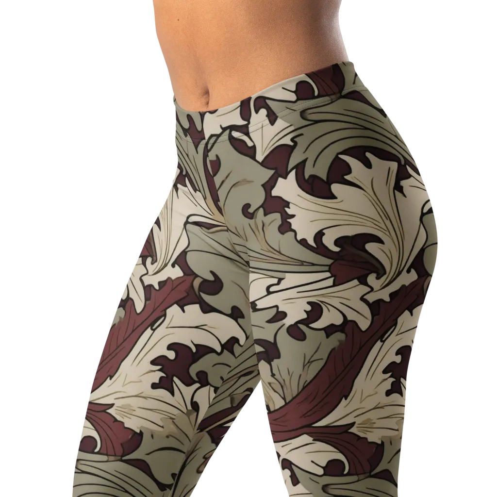 Velvet Foliate on Leggings — Left Front