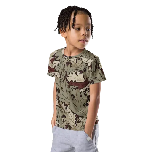 Velvet Foliate on a Kids Crew Neck T-Shirt