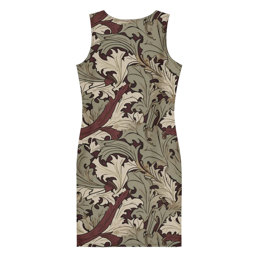 Velvet Foliate on Bodycon Dress — Back