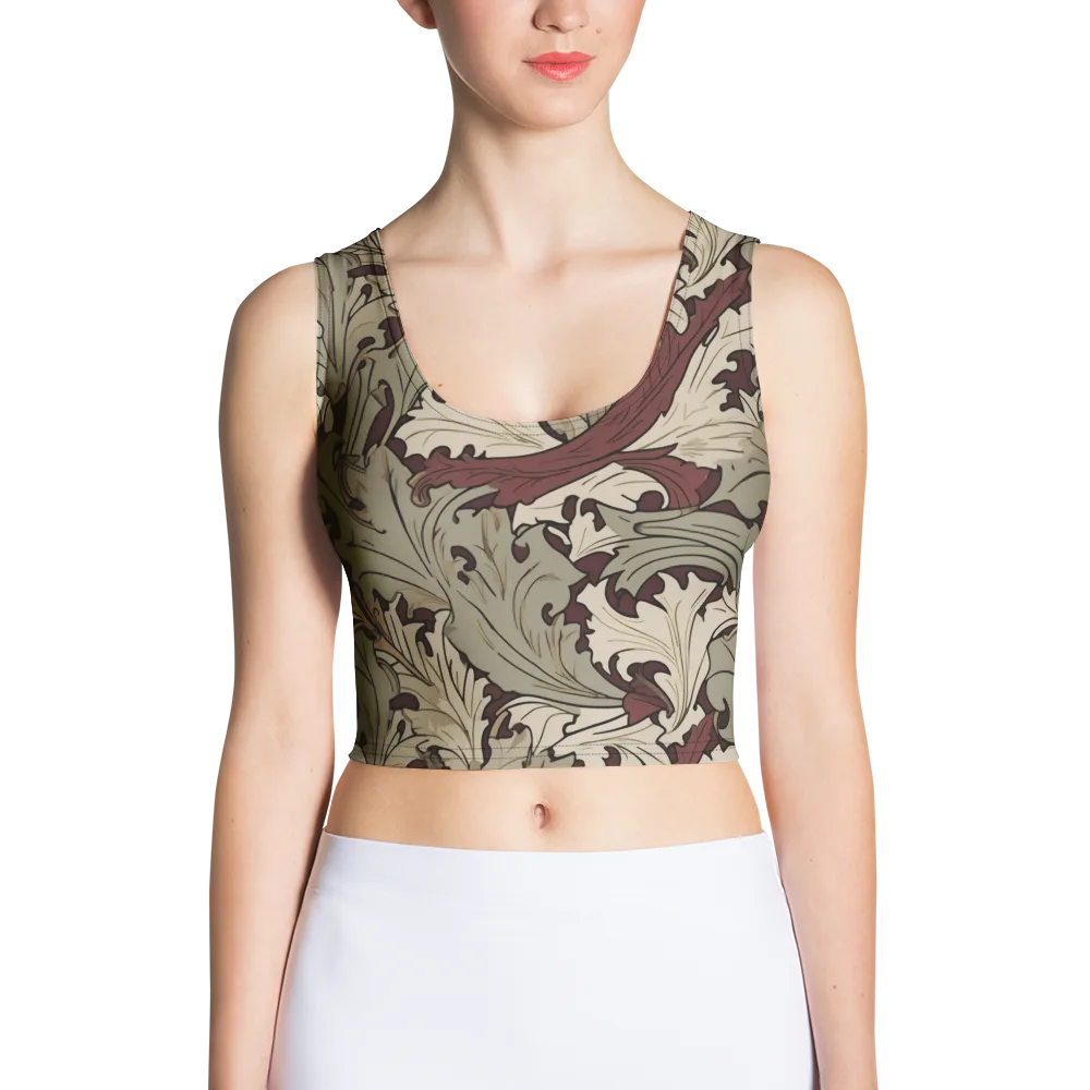 Velvet Foliate on Crop Top — Front