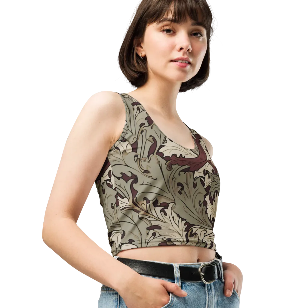 Velvet Foliate on Crop Top — Right Front