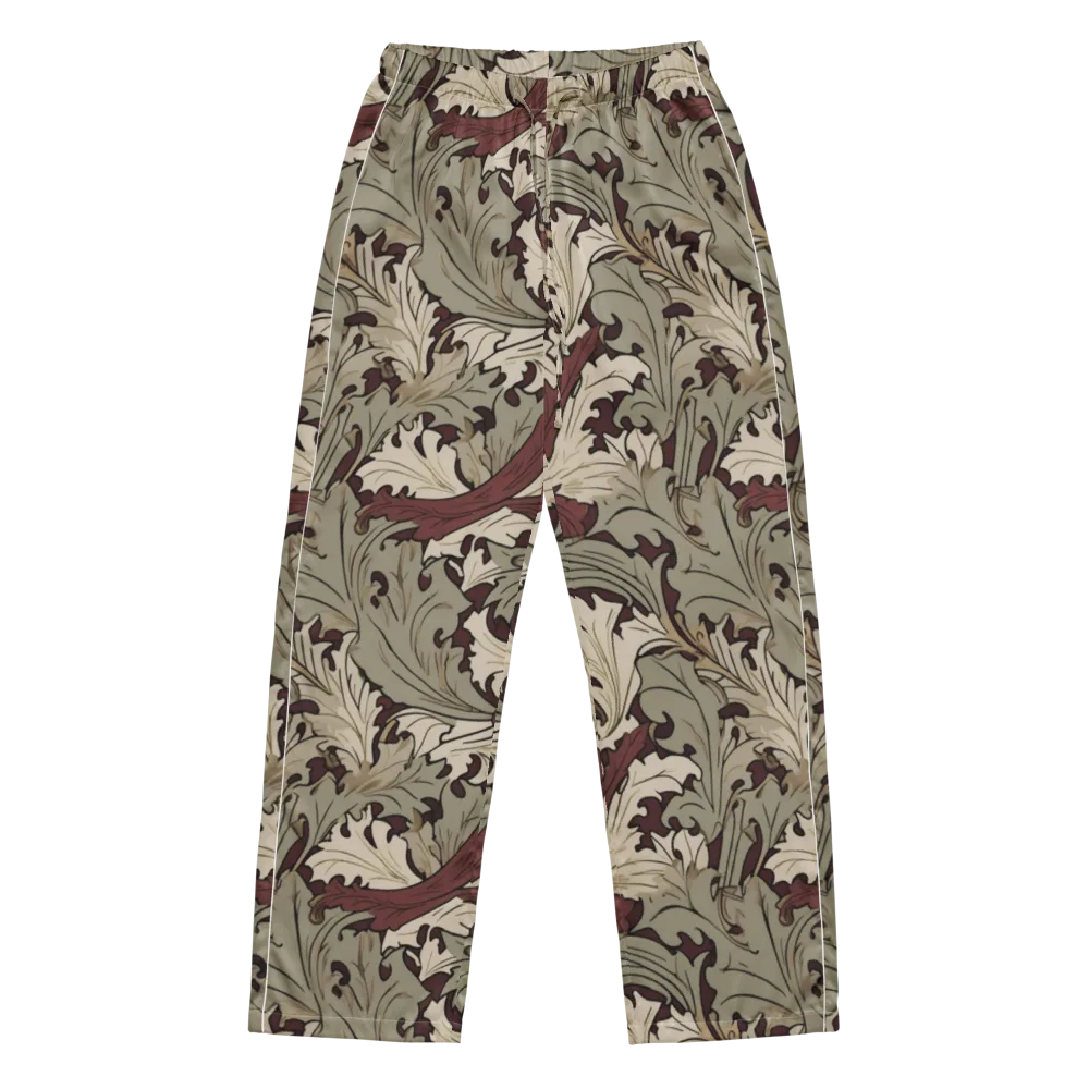 Velvet Foliate on Women's Pajama Pants — Front