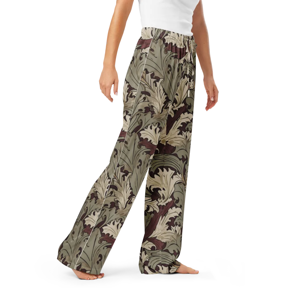 Velvet Foliate on Women's Pajama Pants — Right Front